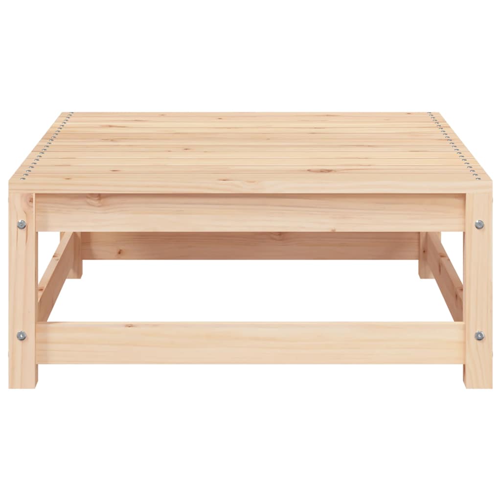 Garden Sofa with Footstool 2-Seater Solid Wood Pine